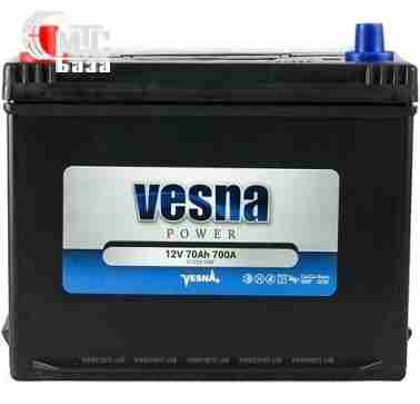 Аккумуляторы Аккумулятор Vesna Power [415370] 6СТ-70 Ач L EN700 А 269x173x218мм